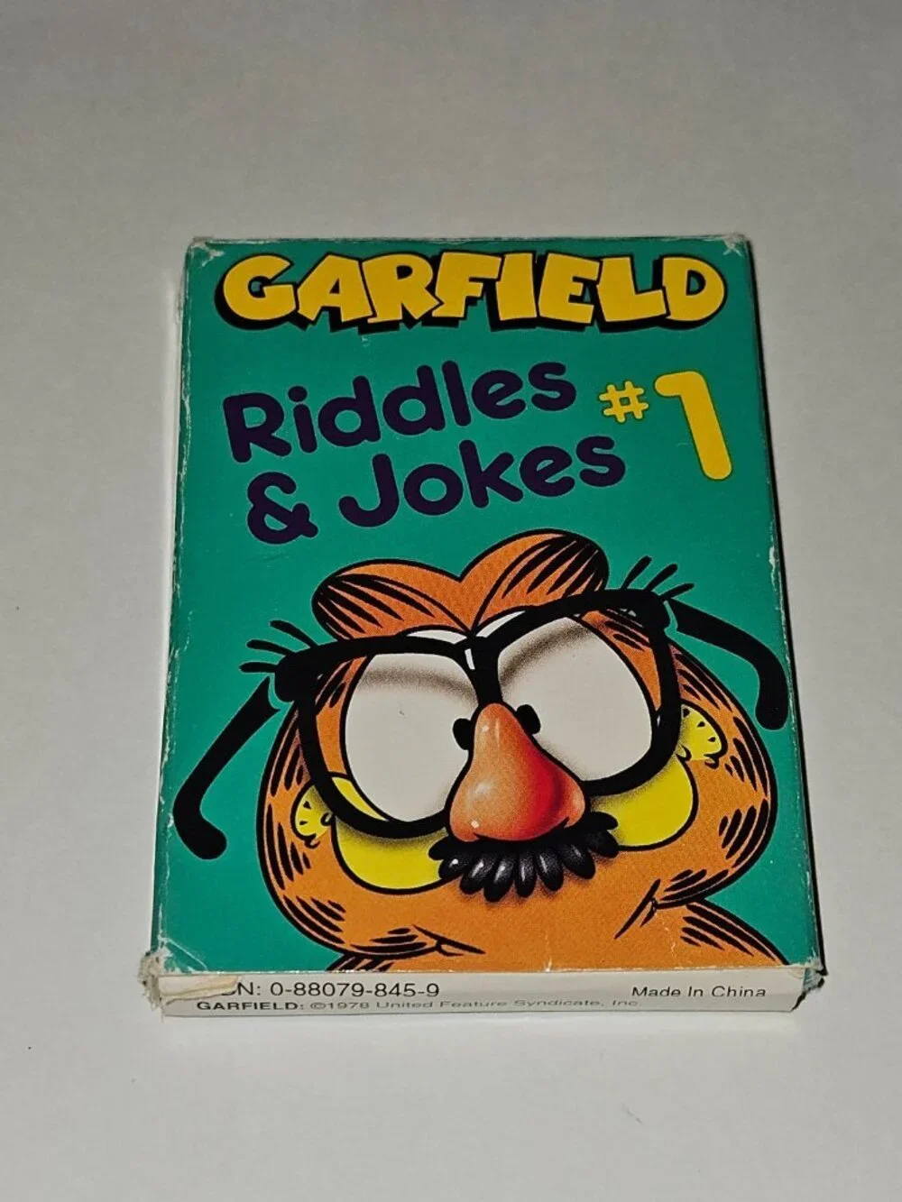VTG 1978 Garfield 100 pc Puzzle Sandwich Rainbow Works Riddles & Jokes Cards Lot